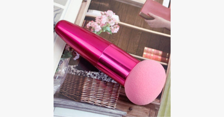 Lisslune | Sponge Foundation Round Makeup Brush - Perfect for Naturally Looking Makeup