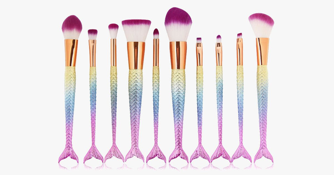 Lisslune | Mermaid Tail Rainbow Makeup Brush – Perfect for keeping you dreamy
