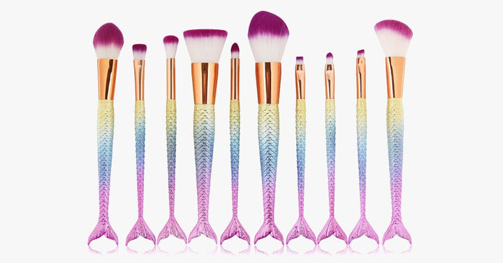Lisslune | Mermaid Tail Rainbow Makeup Brush – Perfect for keeping you dreamy