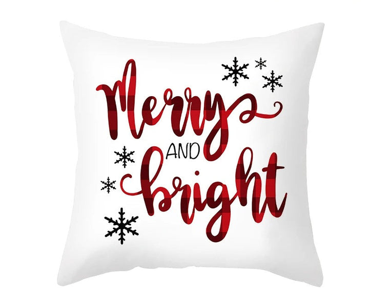 Lisslune | Christmas Cushion Cover – Festive Santa & Elk Design for Holiday Decor & Perfect New Year Gift