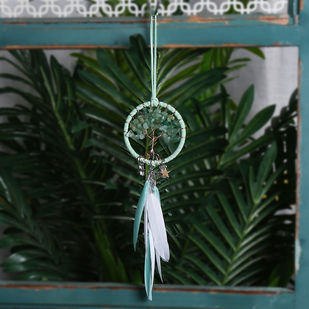 Lisslune | Frendorf Tree of Life Gemstone Dreamcatcher Hanging Jewelry