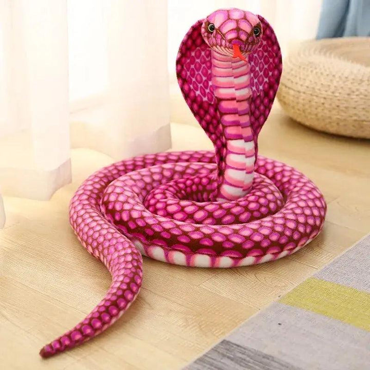 Lisslune | Realistic Cobra Snake Plush Toy - Versatile Educational Cuddly Toy for Home Decor and Play