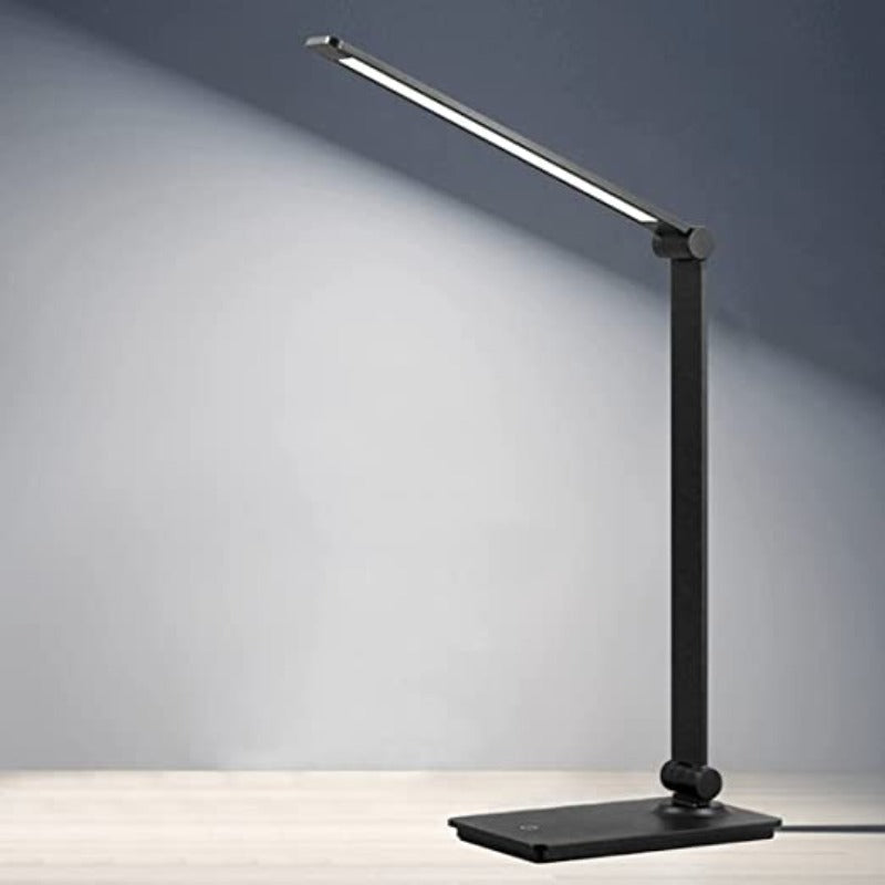 Lisslune | LED desk lamp, touch control desk lamp with 3 brightness levels, dimmable office lamp with adjustable arm, foldable table lamp for desk bedroom nightstand office