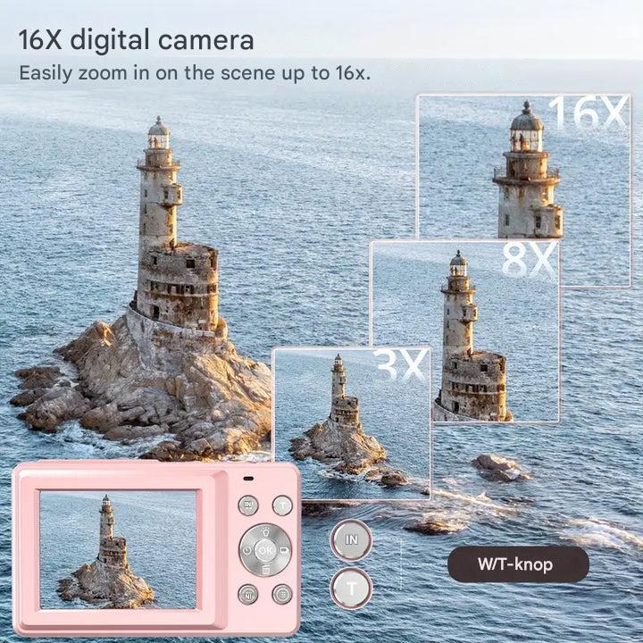 Lisslune | Vintage Digital Camera – Snapora | Retro Style Compact Camera with 1080p HD