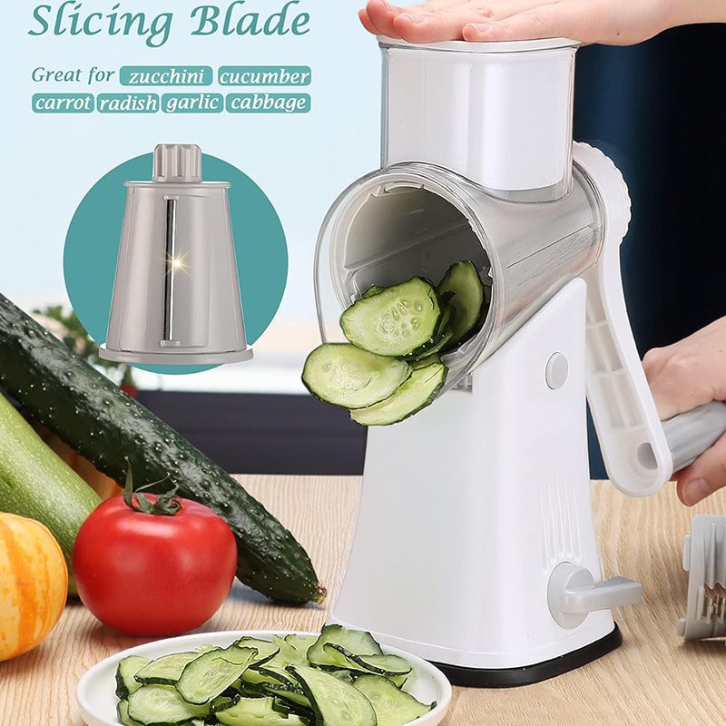 Lisslune | 5-in-1 Rotating Cheese Slicer and Grater