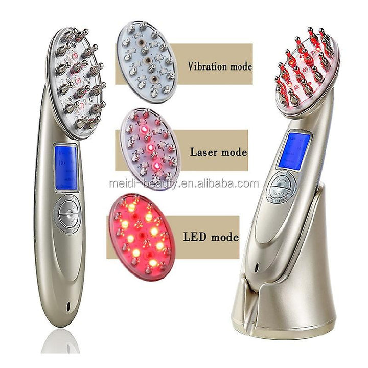 Lisslune | Red Light Therapy for Hair Growth – Laser Comb with Low-Level Laser Light for Effective Hair Loss Treatment, Includes Hair Growth Brush for Enhanced Results