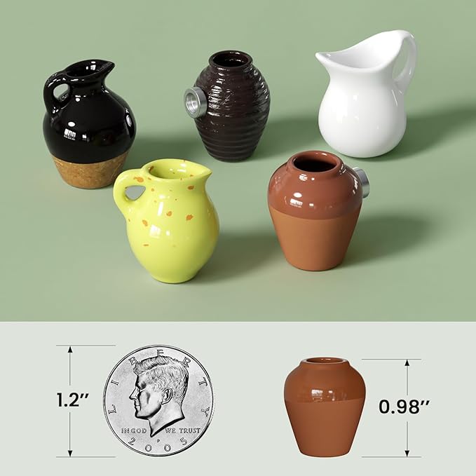 Lisslune | 3-piece set mini plant vases magnets for decorative and fresh accents