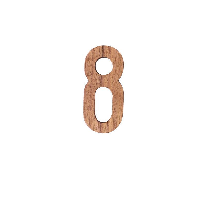 Lisslune | Elegant Black Walnut Nordic House Number