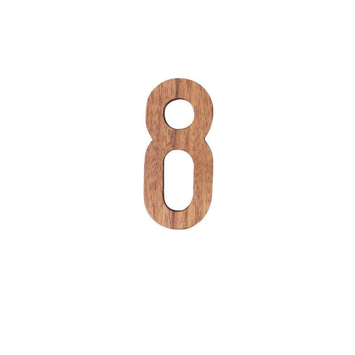 Lisslune | Elegant Black Walnut Nordic House Number