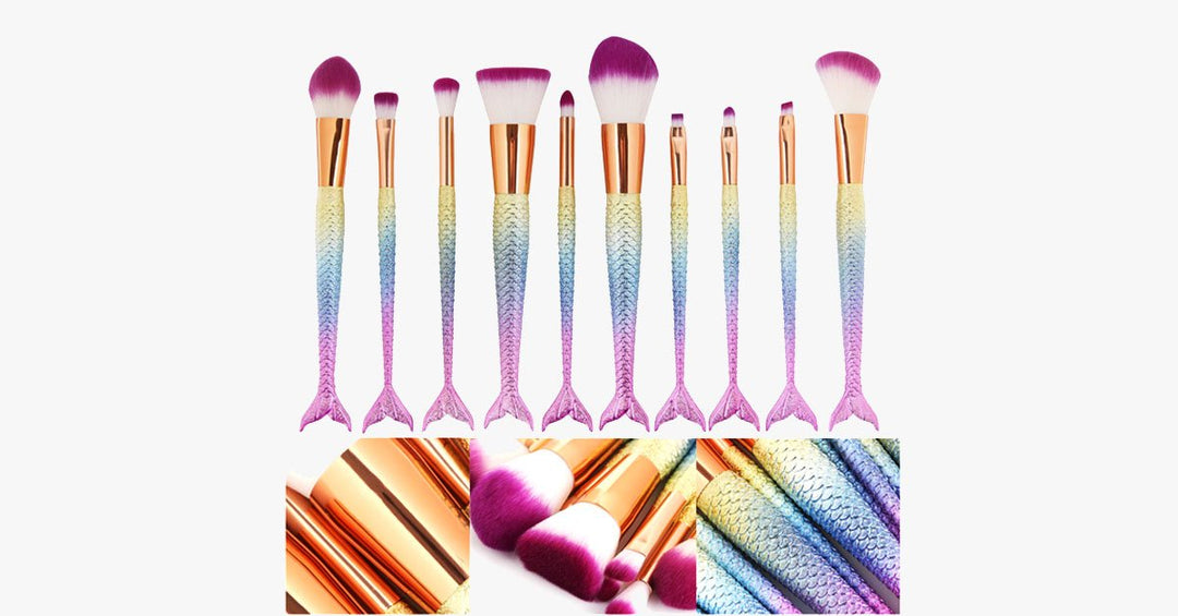 Lisslune | Mermaid Tail Rainbow Makeup Brush – Perfect for keeping you dreamy