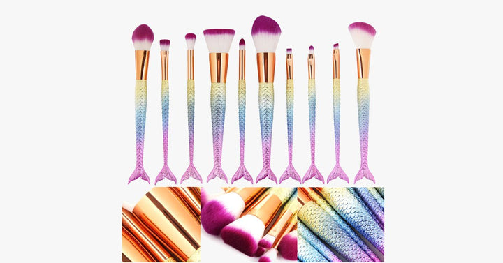 Lisslune | Mermaid Tail Rainbow Makeup Brush – Perfect for keeping you dreamy