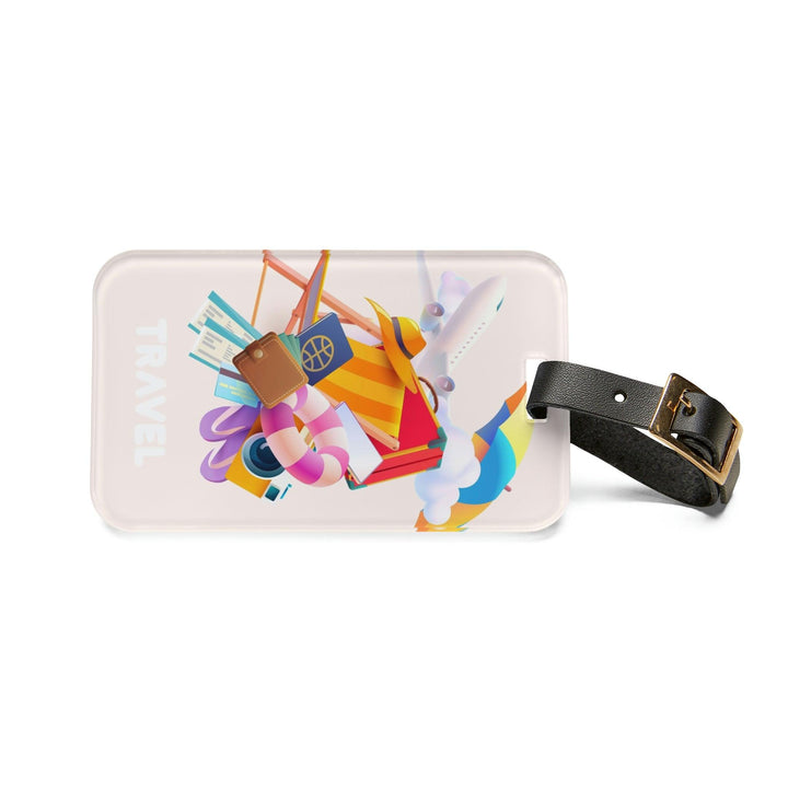 Lisslune | Premium Rice Luggage Tag Set with Personalized Leather Strap - Your Chic Travel Essential