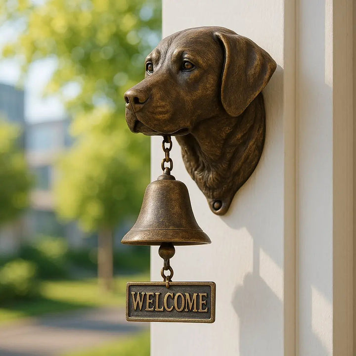 Lisslune | Welcome Bell Shepherd Bronze – Elegant Wall Bell with German Shepherd Design