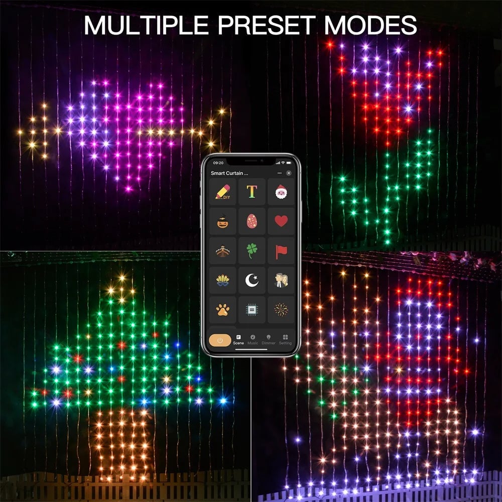 Lisslune | Color Waves LED Curtain Sync Lights