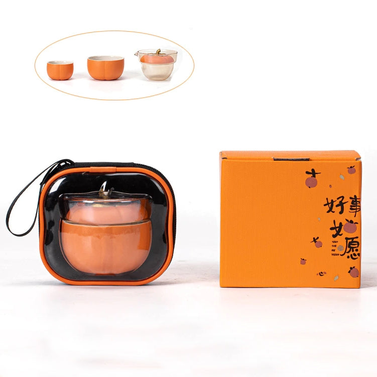 Lisslune | Mini Pumpkin Ceramic Teapot Set