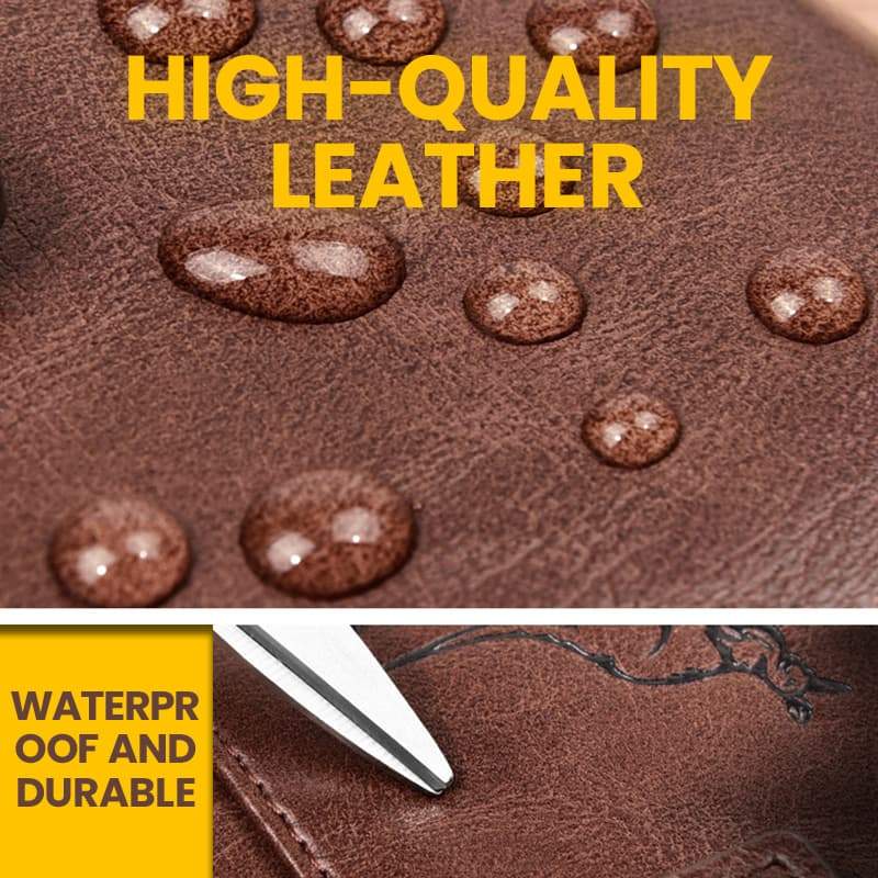 Lisslune | Men's Essentials-Multi-functional RFID Blocking Waterproof Durable PU Leather Wallet