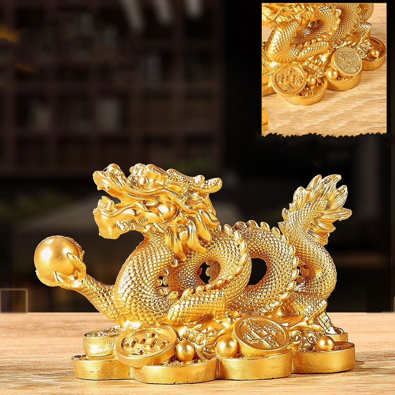 Lisslune | Fortune Dragon Resin Decor for Home & Office