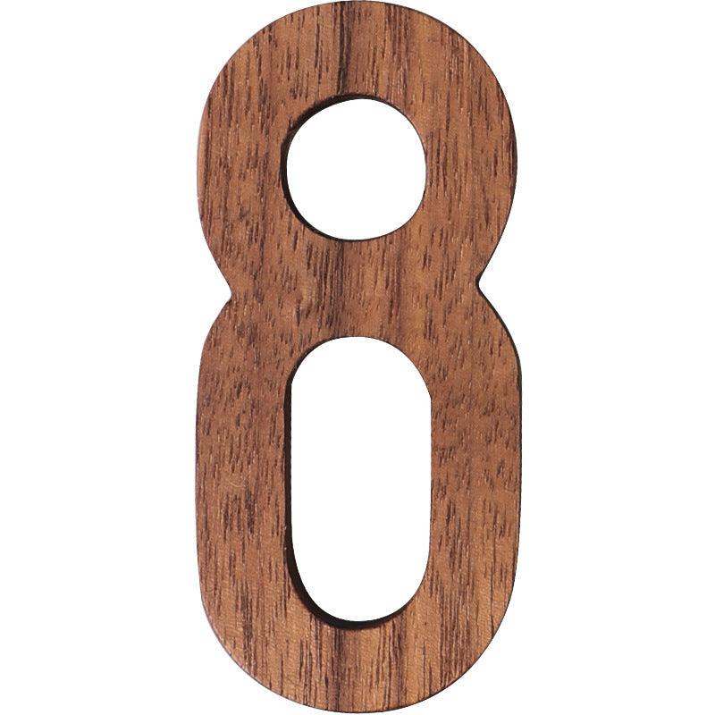 Lisslune | Elegant Black Walnut Nordic House Number