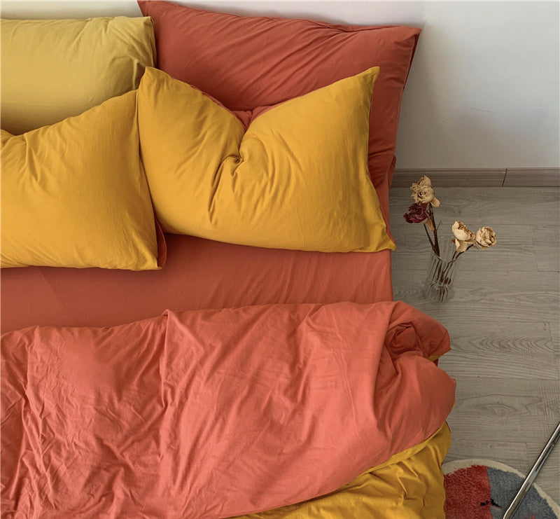 Rynx Two-Color Aesthetic Bedding Set