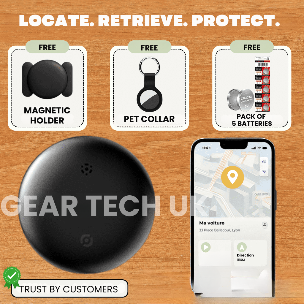 Lisslune | GPS Tracker for Motorcycles | No Subscription, Compatible with Android & iOS for Real-Time Location Tracking
