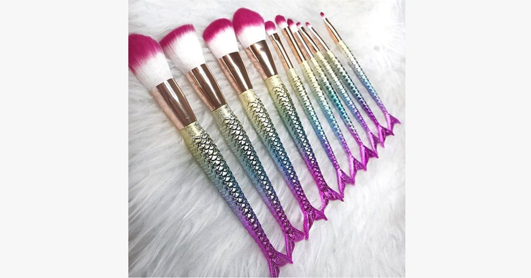 Lisslune | Mermaid Tail Rainbow Makeup Brush – Perfect for keeping you dreamy