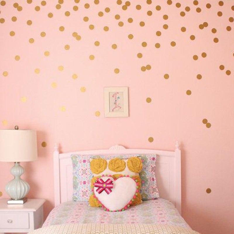 Lisslune | Golden Magic Dot Wall Tattoos: Chic Home Decor for Children and Interior Styling