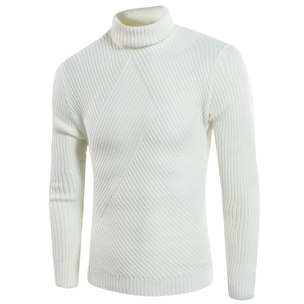 Men's stylish turtleneck sweater with textured design Lisslune