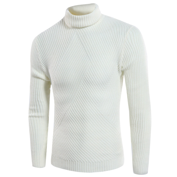 Men's stylish turtleneck sweater with textured design Lisslune