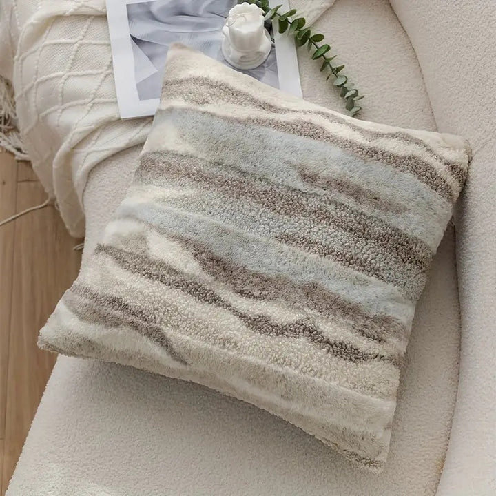 Lisslune | Marble Inspired Plush Cushion Cover