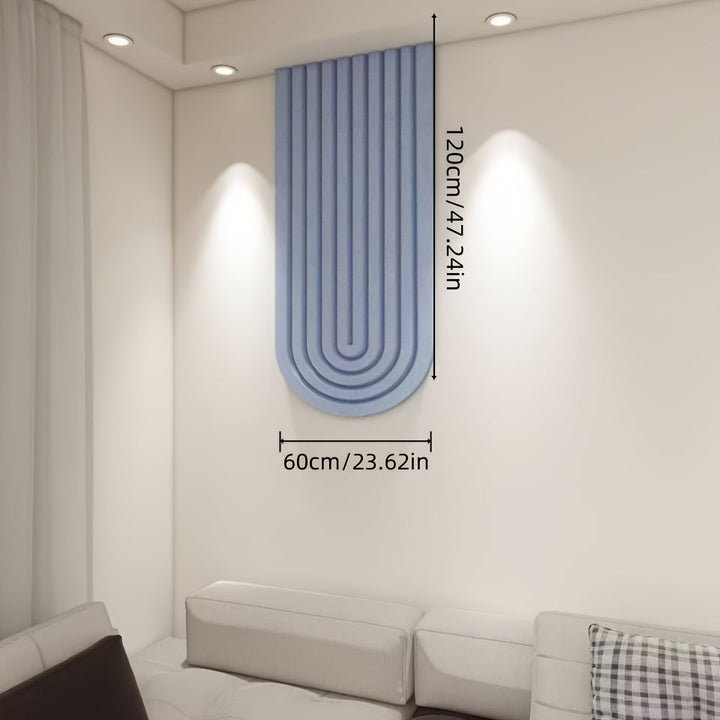 Lisslune | Curved Felt Notice Board – Large Self-Adhesive Wall Decoration made of Polyester Felt