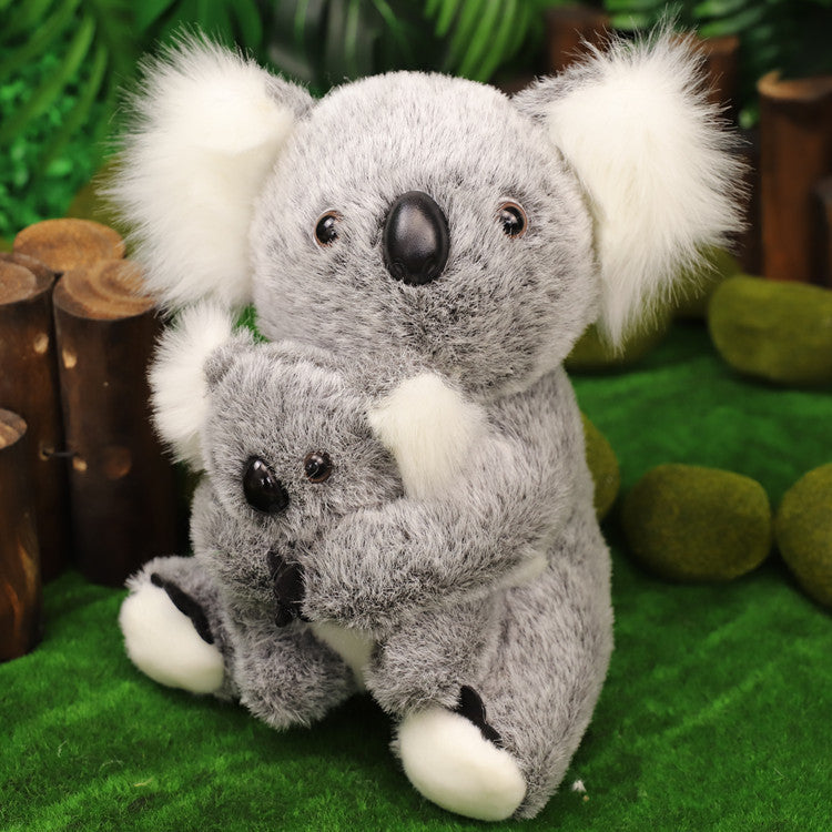 Lisslune | Plush Koala Mother and Child-Gray
