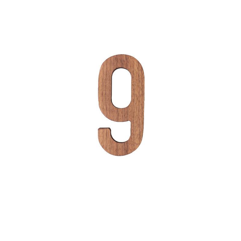 Lisslune | Elegant Black Walnut Nordic House Number