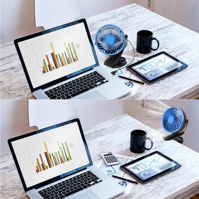 Lisslune | 360 ° Portable & Rechargeable Lithium-Ion Fan