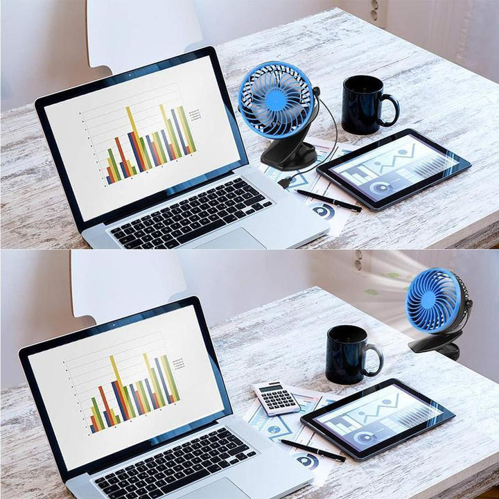 Lisslune | 360 ° Portable & Rechargeable Lithium-Ion Fan