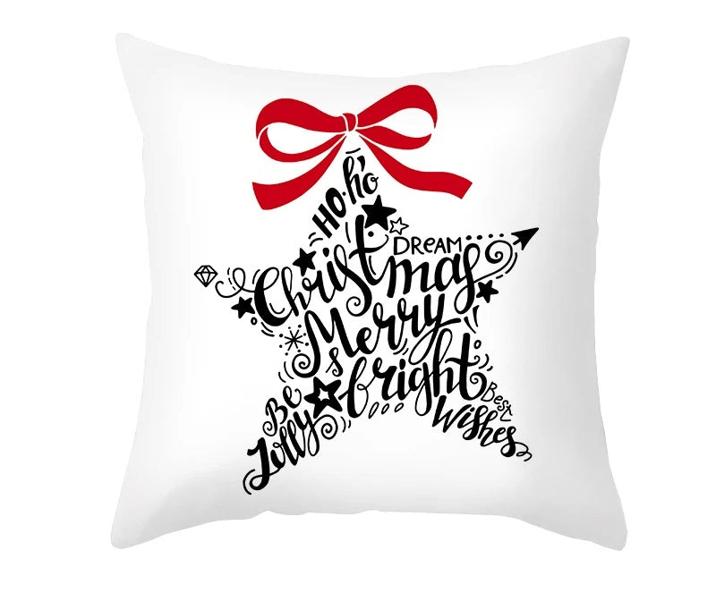 Lisslune | Christmas Cushion Cover – Festive Santa & Elk Design for Holiday Decor & Perfect New Year Gift