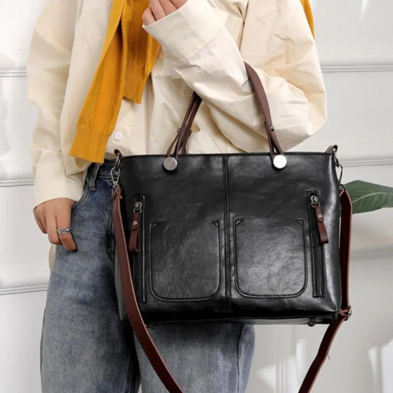Lisslune | Elly – Women’s Vintage Leather Shoulder Bag | Handmade & Elegant Design