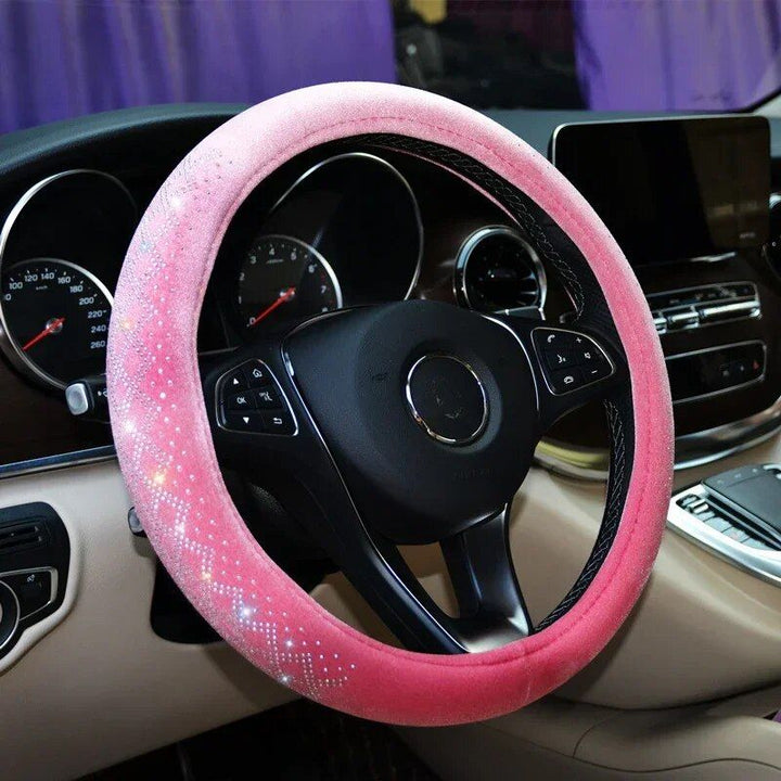 Lisslune | Universal Fire Seasons Anti-Slip Steering Wheel Cover with Diamond Velvet Style