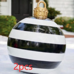 Lisslune | Inflatable Christmas Ball Outdoor Decoration 60cm – Weather Resistant PVC Christmas Decoration
