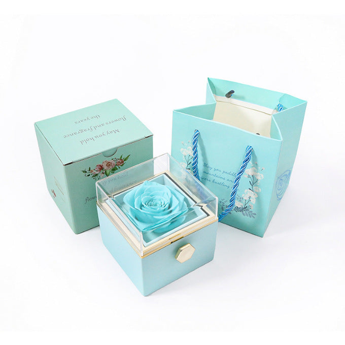 Lisslune | [Ideal Gift] Eternal Rose Box - With engraved necklace & artificial rose