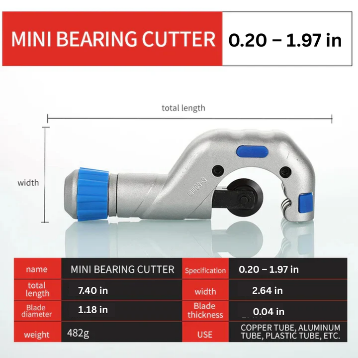 Lisslune | Heavy-Duty Pipe Cutter for Metal and PVC Tubing
