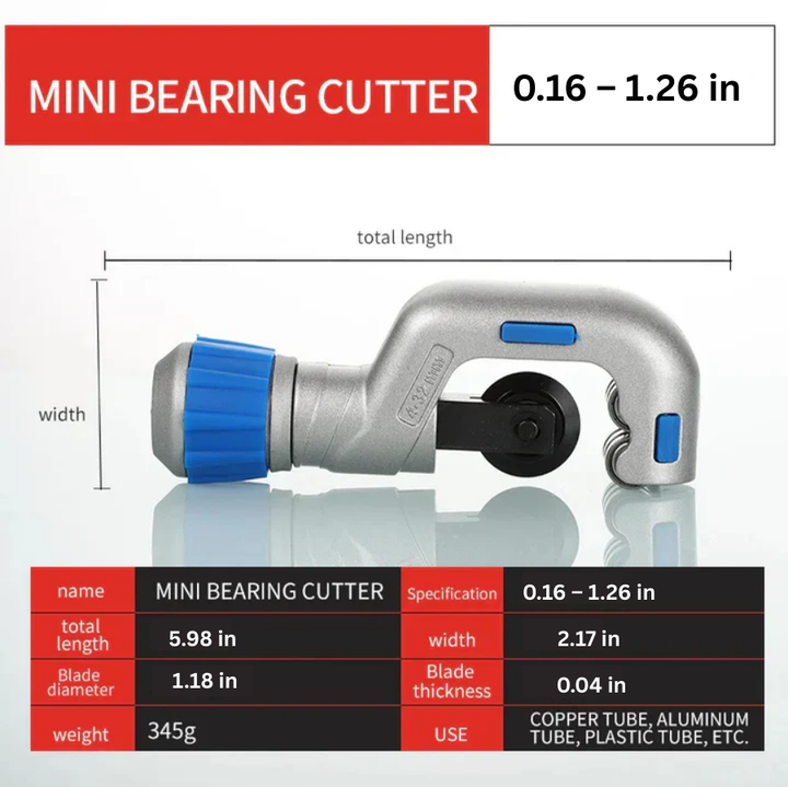 Lisslune | Heavy-Duty Pipe Cutter for Metal and PVC Tubing