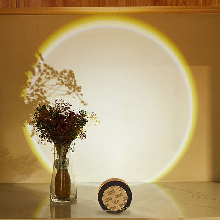 Lisslune | LED Lamps Wireless Wardrobe Kitchen Lights Under Furniture Battery Powered Sunset Night Light Wall Lamp Bedroom Decoration Closet