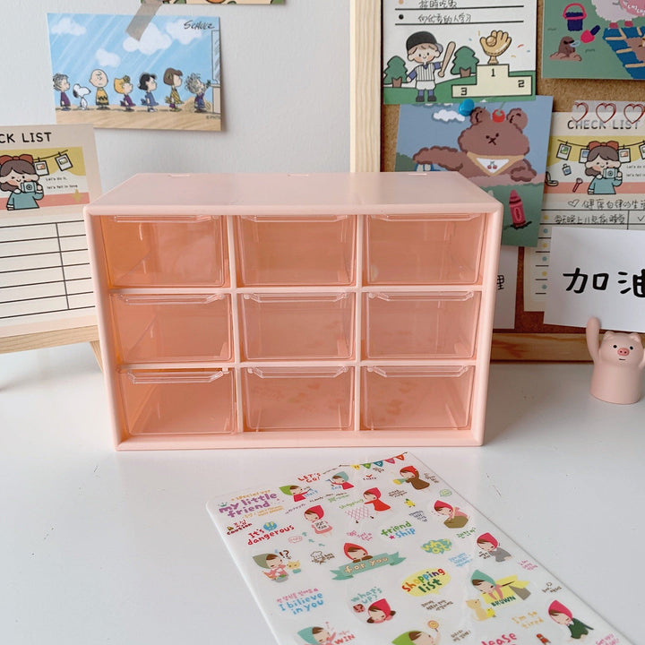 Rynx 9 Grid Dustproof Desk Storage Drawer