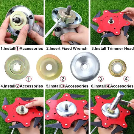 Lisslune | Pro | Versatile trimmer head with 6 blades