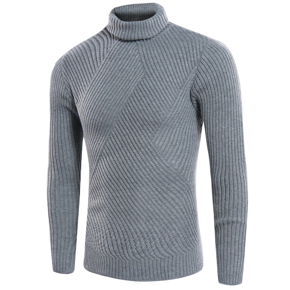 Men's stylish turtleneck sweater with textured design Lisslune