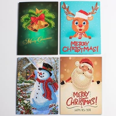 Lisslune | 5D Diamond Painting Christmas Cards New Arrival (8 Pack)