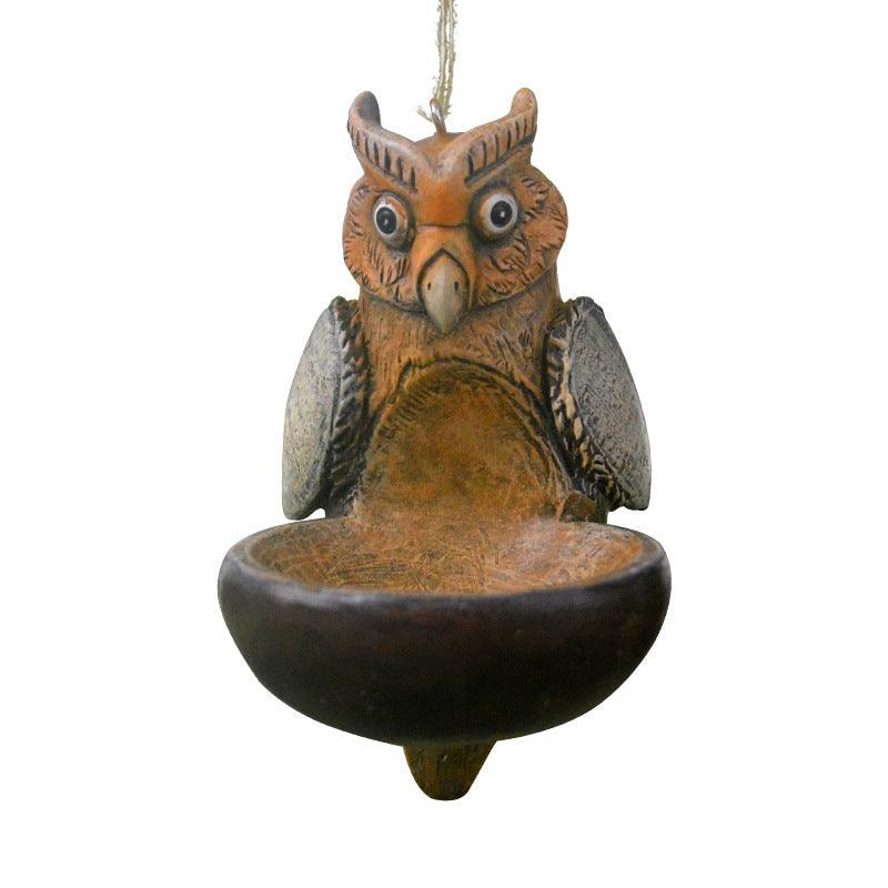 Lisslune | Fairy-tale Garden Friends: Owl and Frog Resin Figures for Outdoor Charm