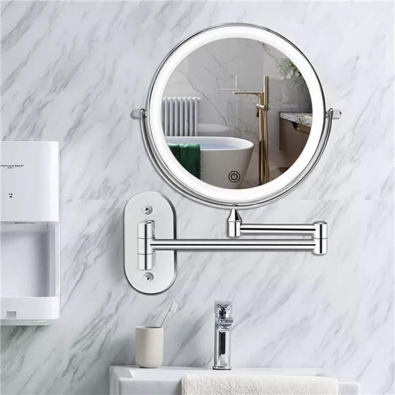 Lisslune | Magnified Rechargeable LED Makeup Mirror | Adjustable Brightness, up to 10x Magnification & Portable for Flawless Makeup Application