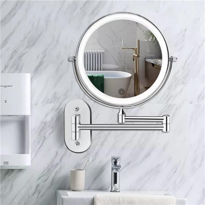 Lisslune | Magnified Rechargeable LED Makeup Mirror | Adjustable Brightness, up to 10x Magnification & Portable for Flawless Makeup Application