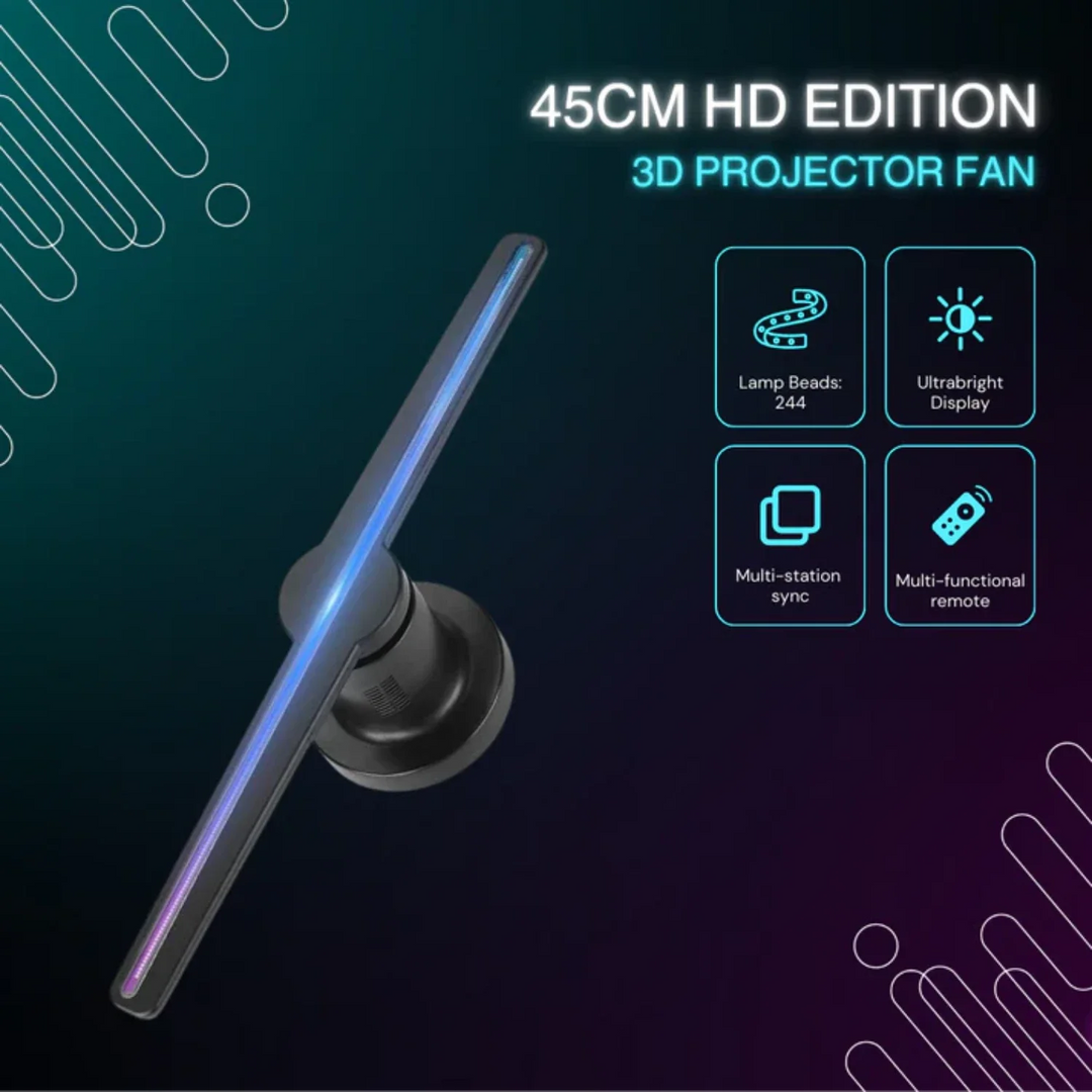 Lisslune | 3D Hologram Projector Fan, Revolutionize Advertising with Eye-Catching 3D Display